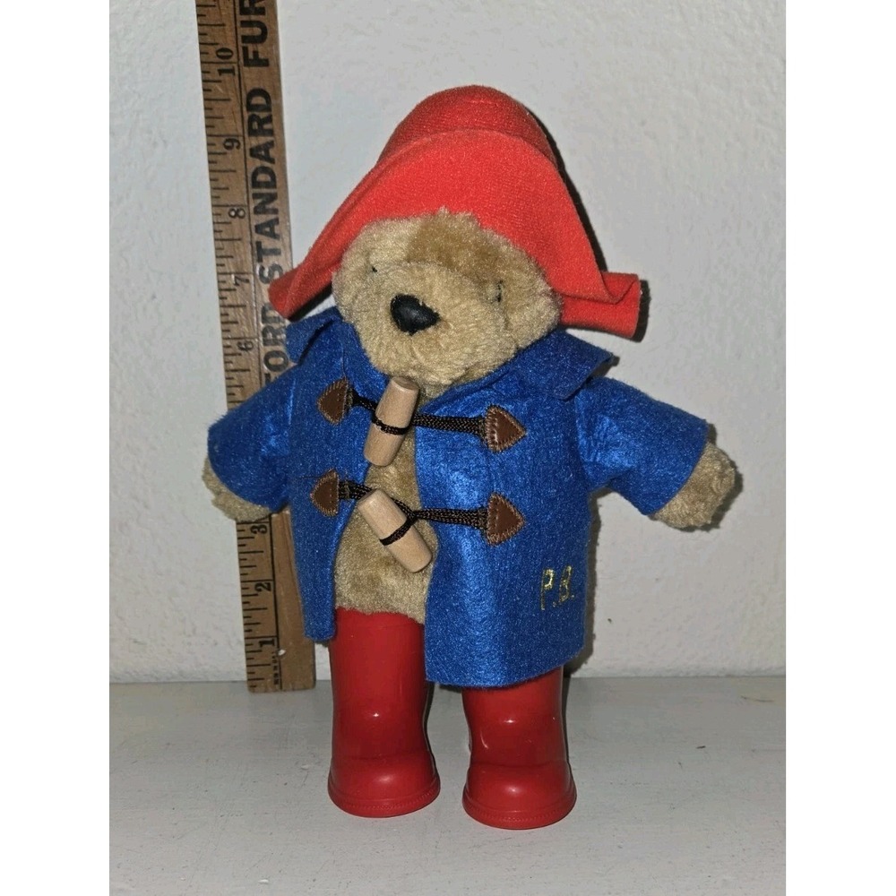 Classic Paddington Bear 10" Plush Toy in Duffle Coat & Red Rain Boots - Picture 2 of 4